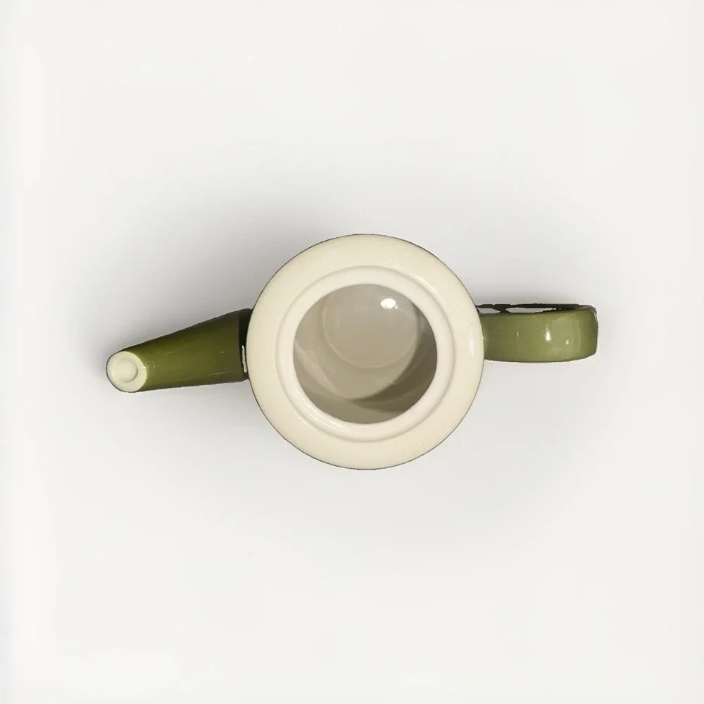 Vintage 1960s Royal China USA Ironstone Olive Green Coffee Pot 4 Cup MCM NO LID